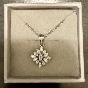 Sterling Silver Floral Pendant Necklace